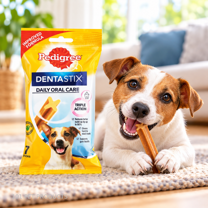 Pedigree DentaStix Small Dog Dental Treats – 7 Pack lifestyle image