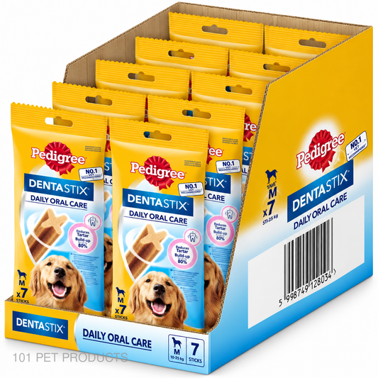 Pedigree DentaStix Medium Dog Dental Treats – Box of 10 × 7 Sticks
