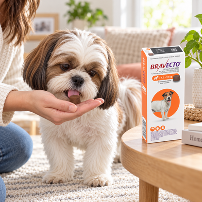 Bravecto Chew Tablet Small Dogs 250 mg (4.5–10 kg) – Orange lifestyle image