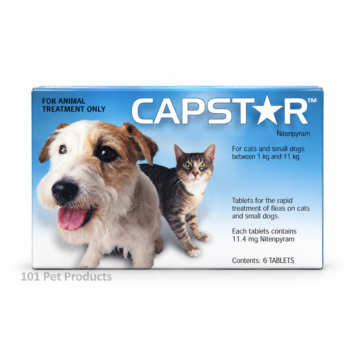 Capstar 11.4 mg Flea Tablets for Cats & Small Dogs (6 Tablets)