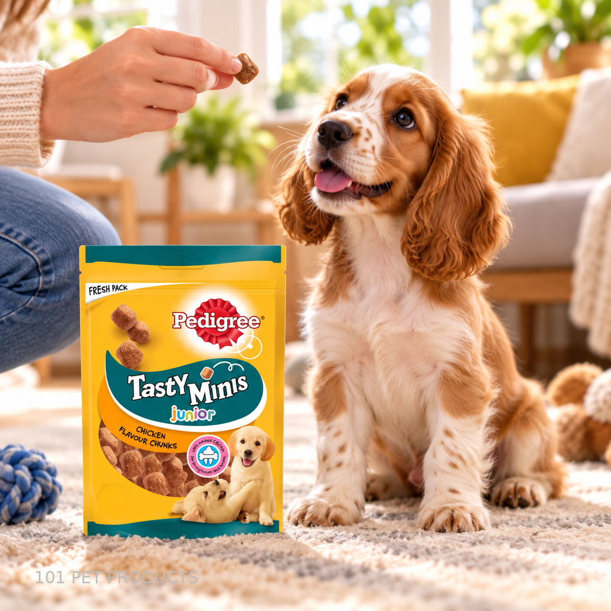 Pedigree Tasty Bites Chicken Puppy Treats – 125 g lifestyle image