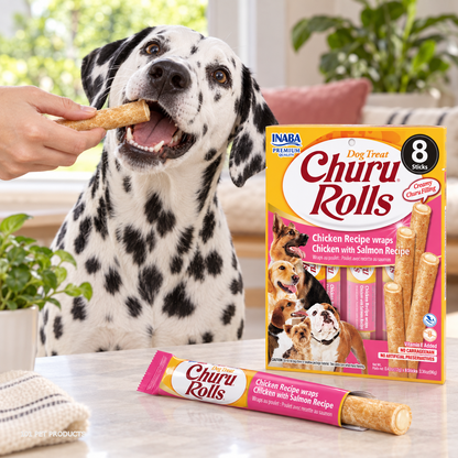 Churu Rolls Dog Chicken & Salmon 8 × 12 g (96 g) lifestyle image