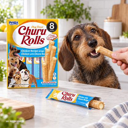 Churu Rolls Dog Chicken & Cheese 8 × 12 g (96 g) lifestyle image