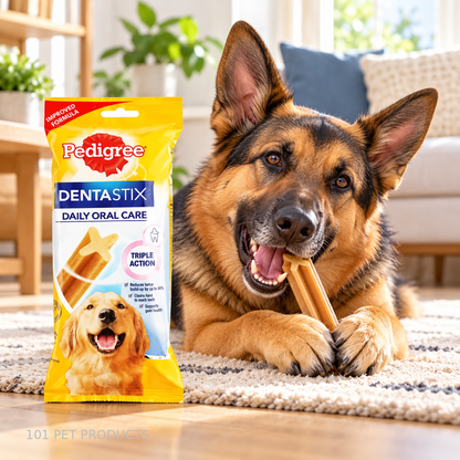 Pedigree DentaStix Large Dog Dental Treats – 7 Pack lifestyle image