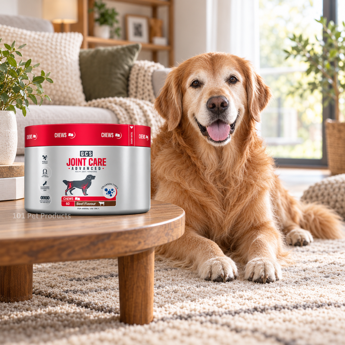 GCS Advanced Joint Care Chews for Dogs – Beef Flavour (60 Chews)