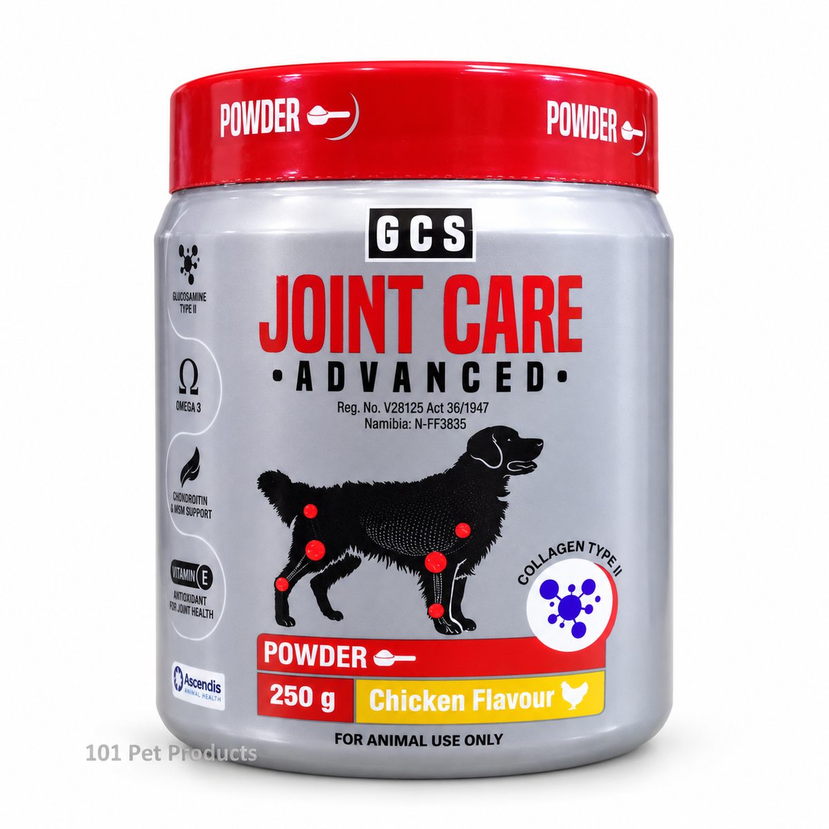 GCS Advanced Joint Care Powder for Large Dogs – Chicken Flavour (250 g)