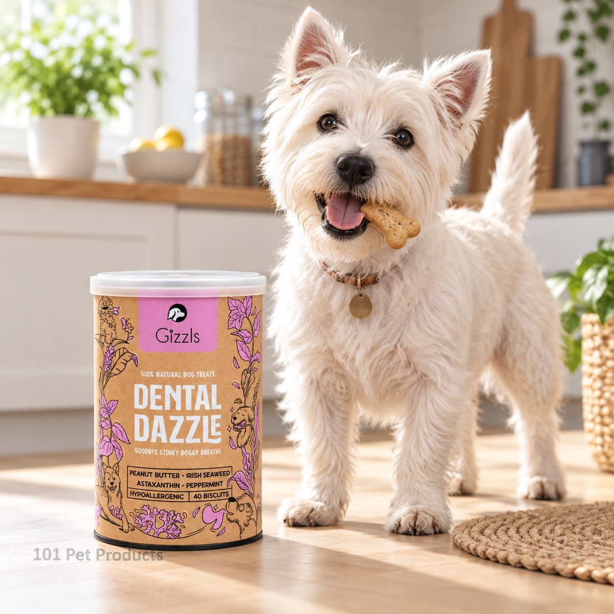 Gizzls Dental Dazzle Dog Biscuits (180 g)