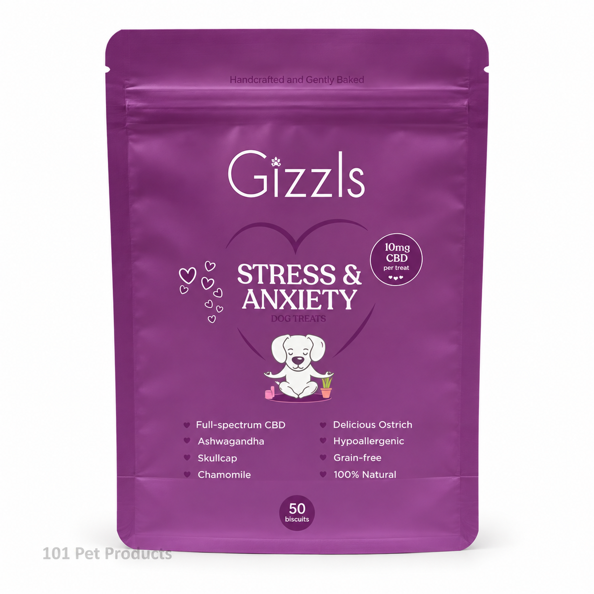 Gizzls Stress & Anxiety CBD Treats 150 g Large Dog