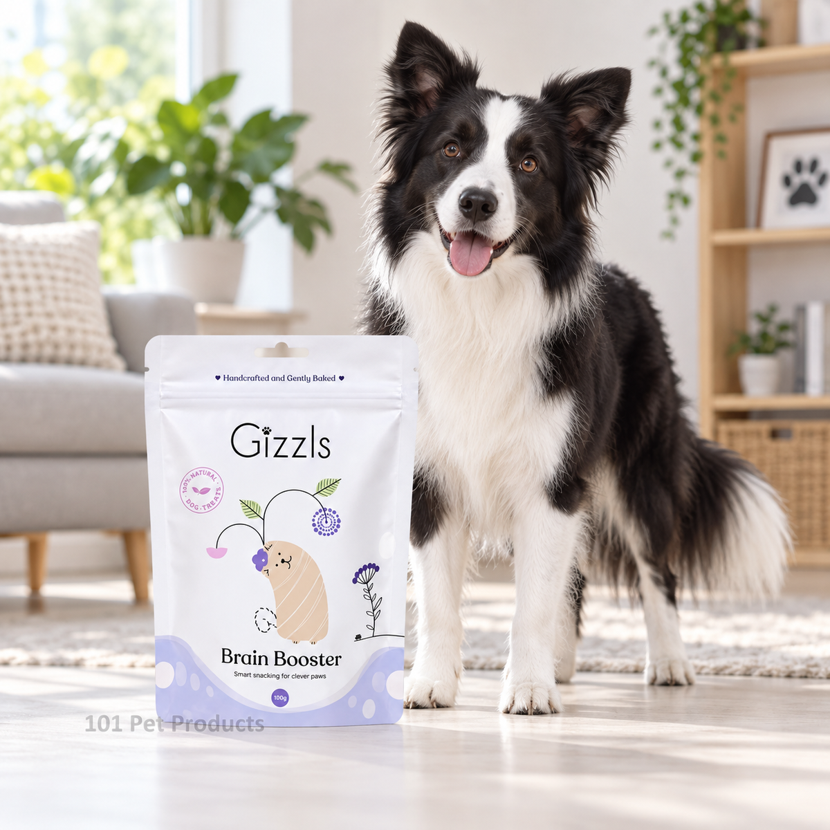 Gizzls Brain Booster Dog Treats (200 g) lifestyle image