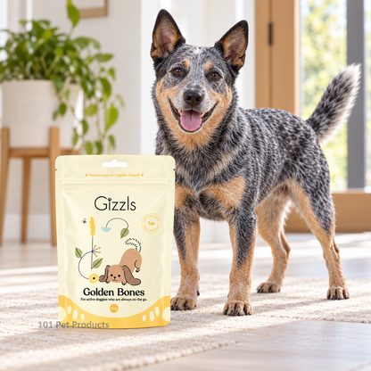 Gizzls Golden Bones Dog Treats (200 g) lifestyle image