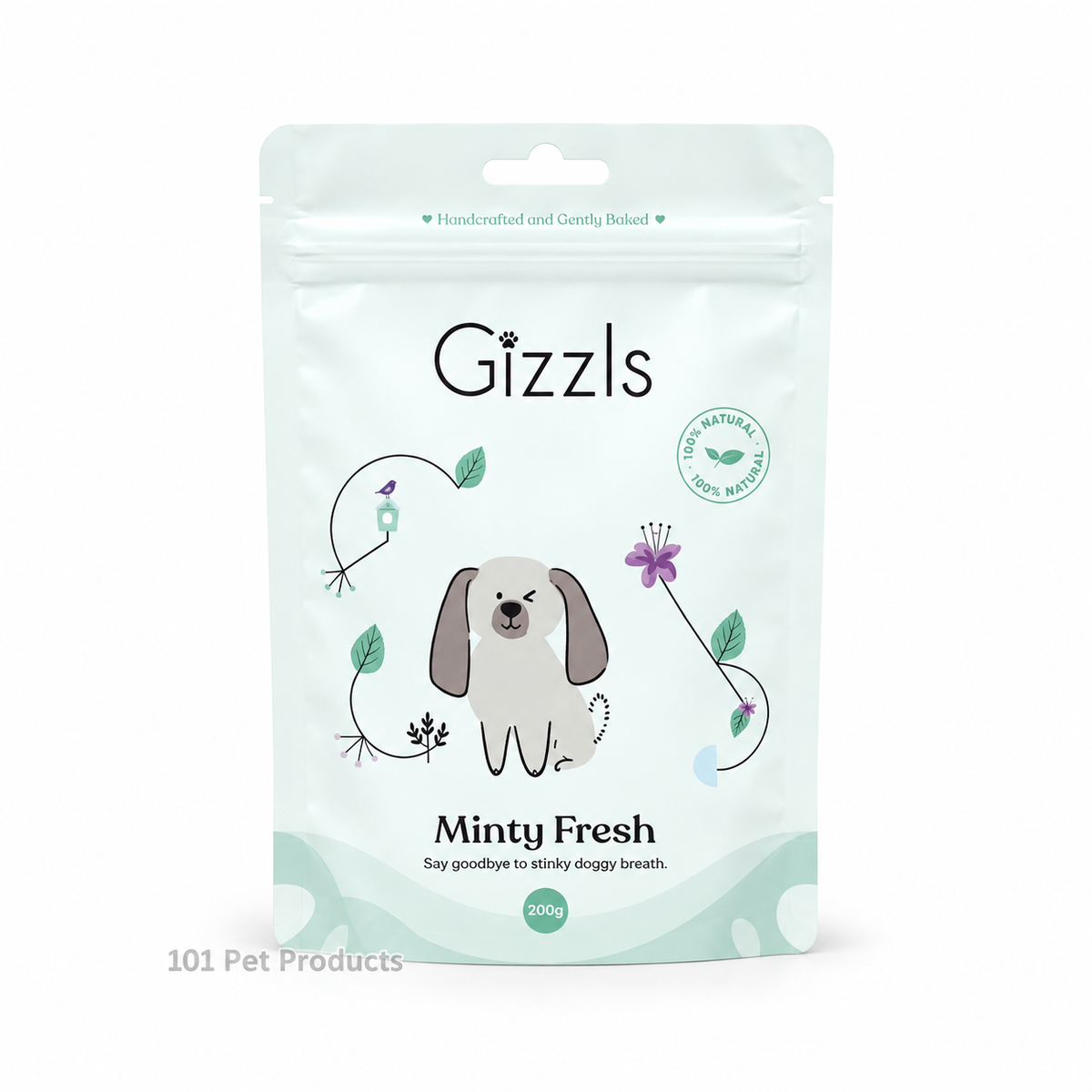 Gizzls Minty Fresh Dog Treats (100 g)