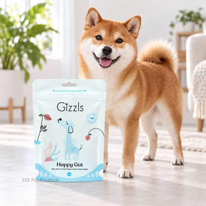 Gizzls Happy Gut Dog Treats (100 g) lifestyle image