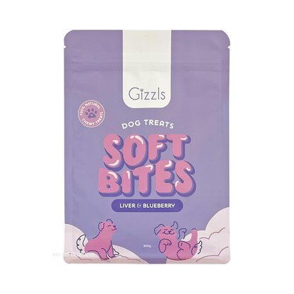 Gizzls Free-Range Liver, Ostrich & Blueberry Soft Bites (300 g)