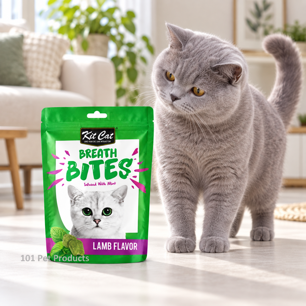 Kit Cat Dentalbreathbites Lamb (60 g) lifestyle image