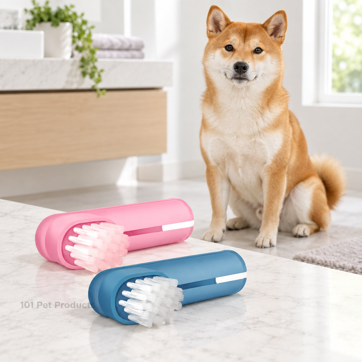 PetDent Finger Brush – Blue