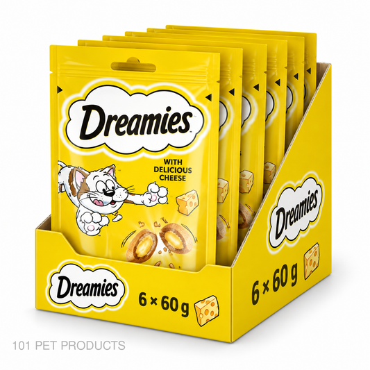 Dreamies Cheese Cat Treats – Box of 6 × 60 g