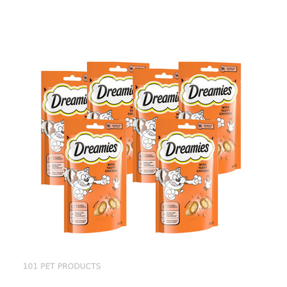 Dreamies Chicken Cat Treats – Box of 6 × 60 g