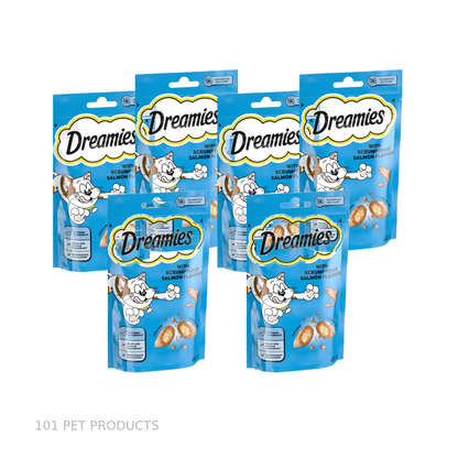 Dreamies Salmon Cat Treats – Box of 6 × 60 g