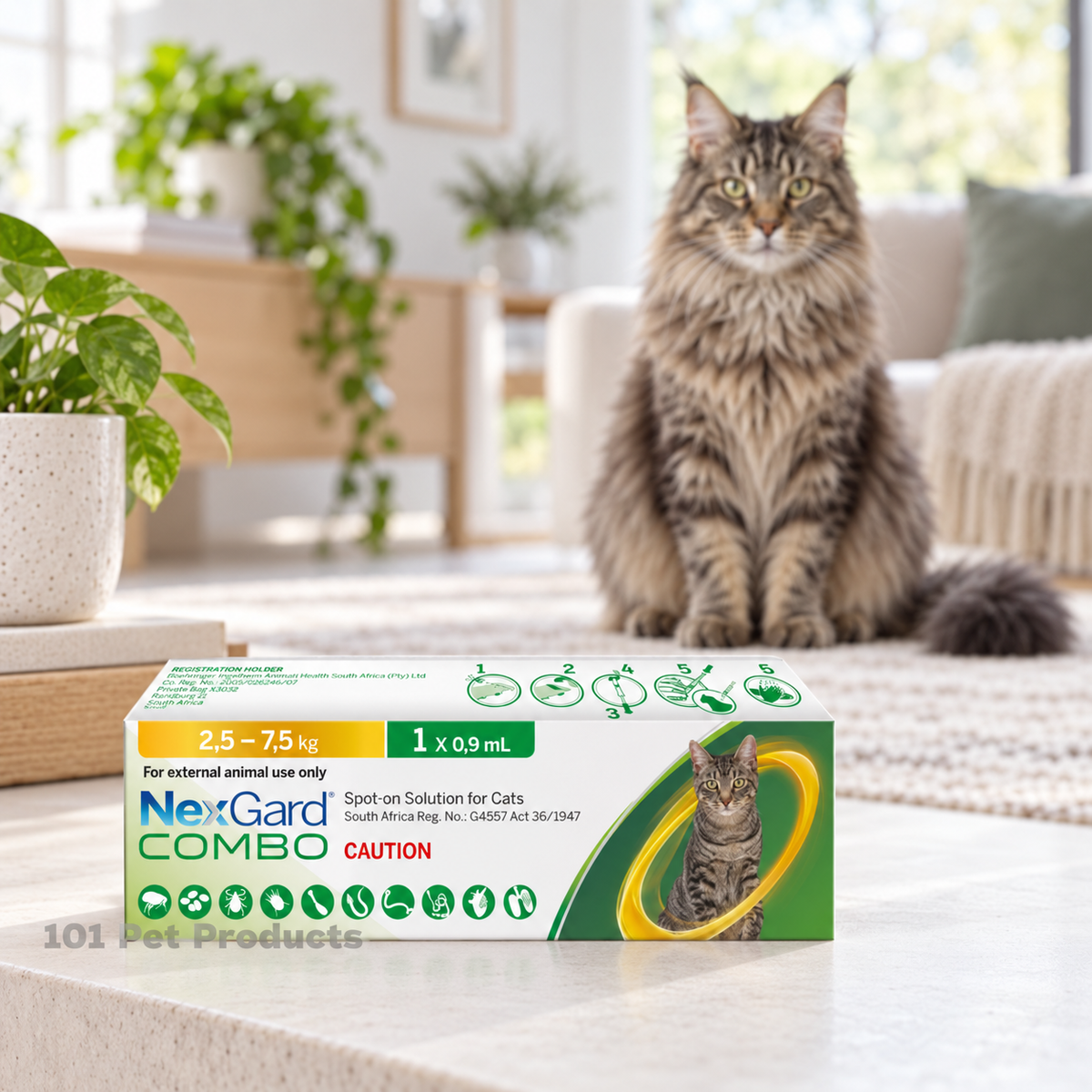 NexGard Combo Spot-On for Cats 2.5–7.5 kg (1 Pipette)