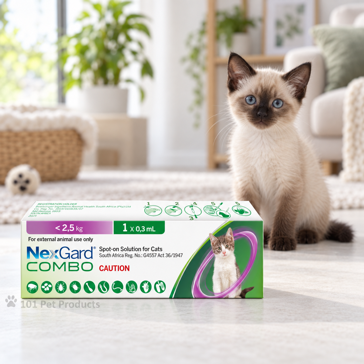 NexGard Combo Spot-On for Cats Under 2.5 kg (1 Pipette)