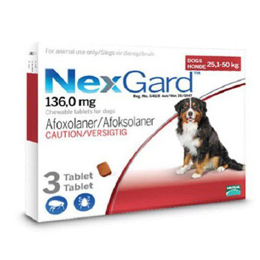 Nexgard 25.1 - 50kg (136.0mg) 3's
