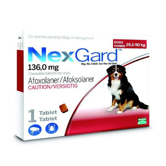 Nexgard 25.1 - 50kg (136.0mg) 1's