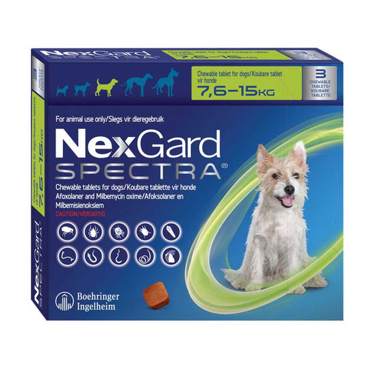 Nexgard Spectra Med 7.6-15kg 3's