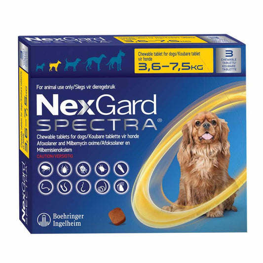 Nexgard Spectra Sml 3.6-7.5kg 3's
