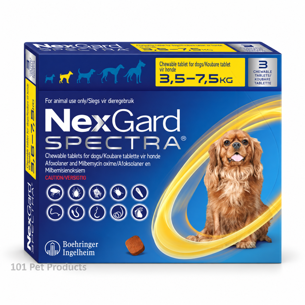 NexGard Spectra for Dogs 3.6–7.5 kg (3 Tablets)