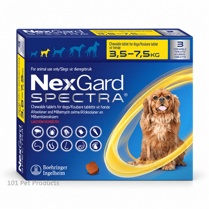 NexGard Spectra for Dogs 3.6–7.5 kg (3 Tablets)