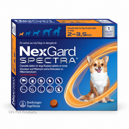 NexGard Spectra for Dogs 2–3.5 kg (3 Tablets)
