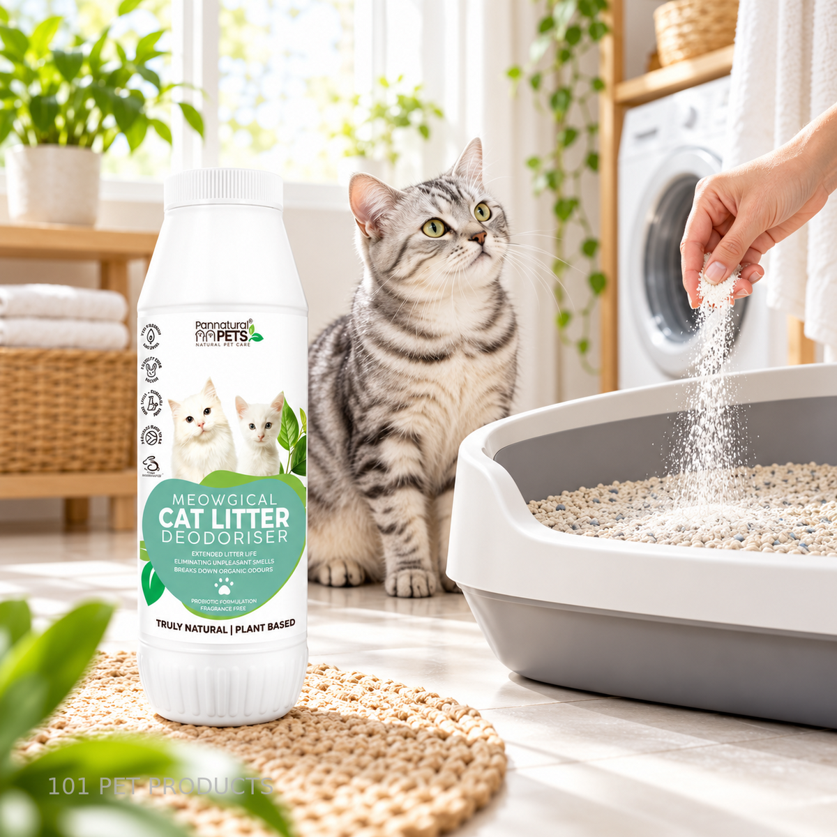 Pannatural Pets Cat Litter Deodoriser Fragrance Free 700 ml lifestyle image
