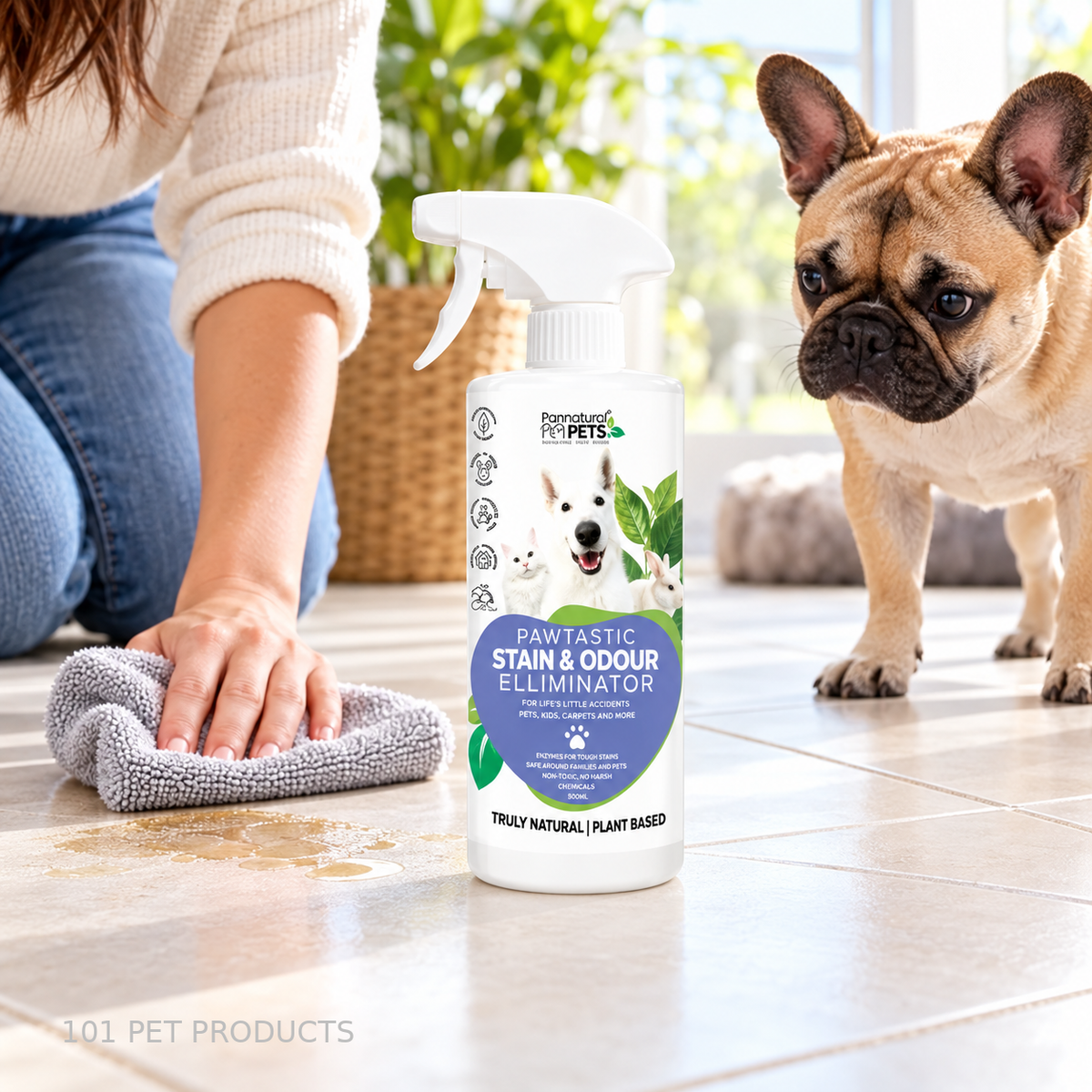 Pannatural Pets Stain & Odour Eliminator Spray 500 ml lifestyle image