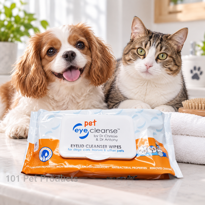 Pet Eye Cleansing Wipes for Dogs & Cats (80 Wipes)