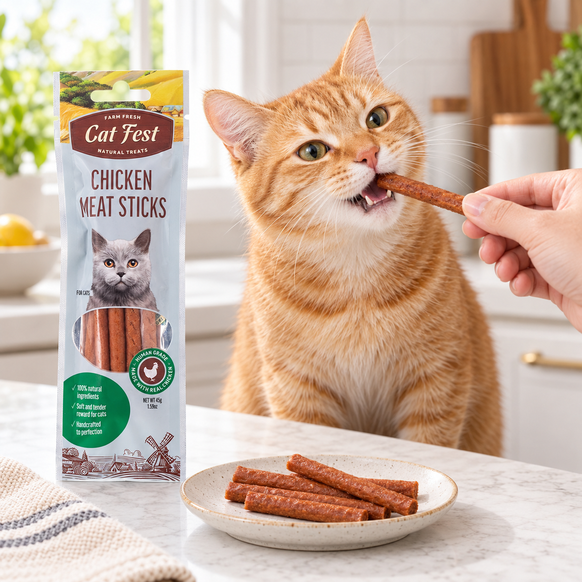 Cat Fest Chicken Meat Sticks lifestyle image