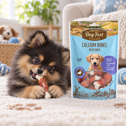 Dog Fest Duck Calcium Bones for Puppies (90 g) lifestyle image