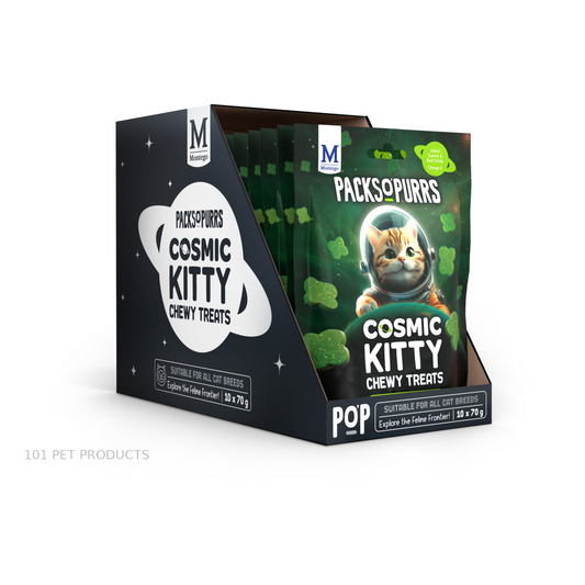Bags O' Wags Chewies - Cat Packs O' Purrs Cosmic Kitty - Chicken & Catnip
