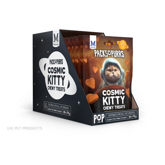 Bags O' Wags Chewies - Cat Packs O' Purrs Cosmic Kitty - Delicious Lamb