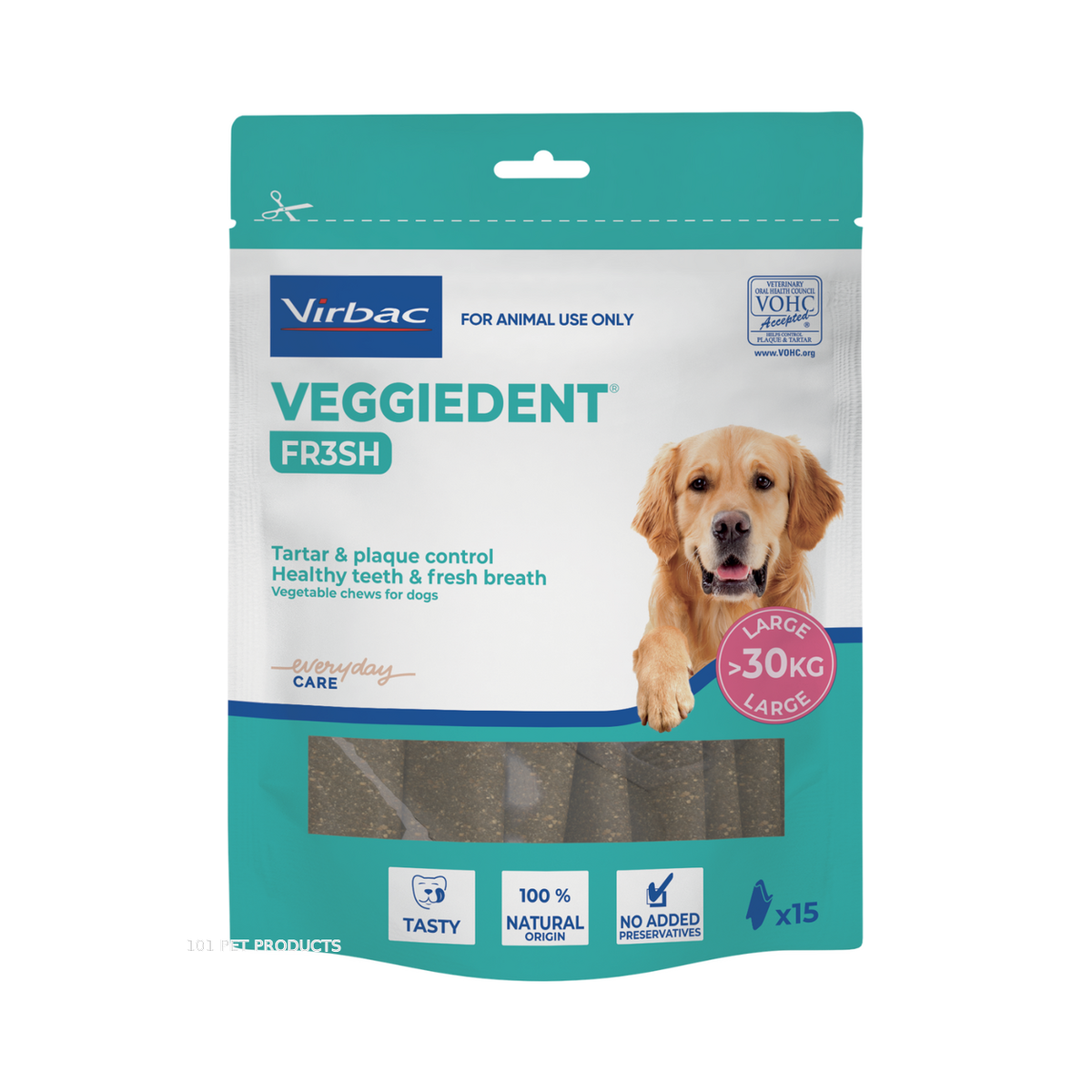 Virbac C.E.T. VeggieDent FR3SH Chews Large (15 Pack)