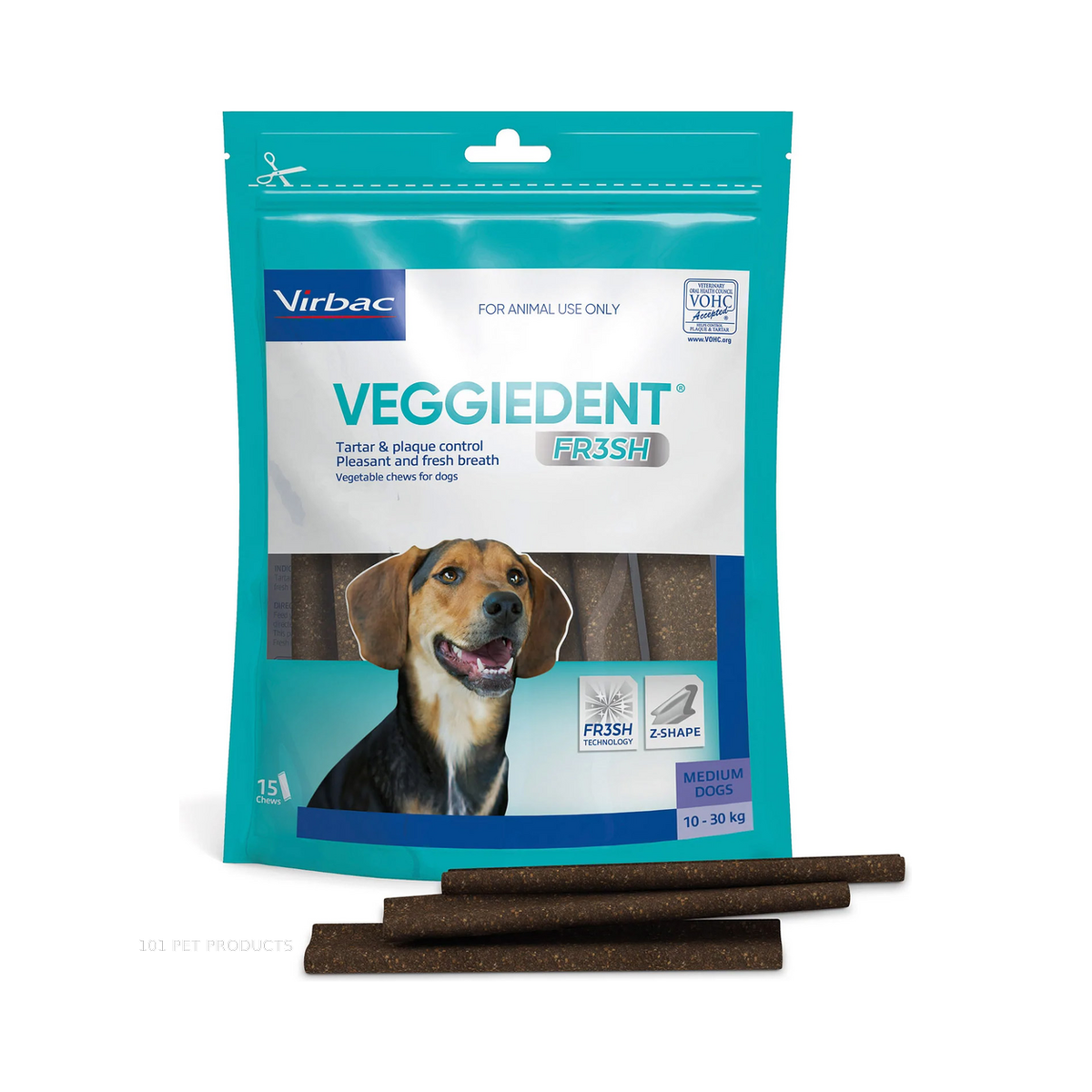 Virbac C.E.T. VeggieDent FR3SH Chews Medium (15 Pack)