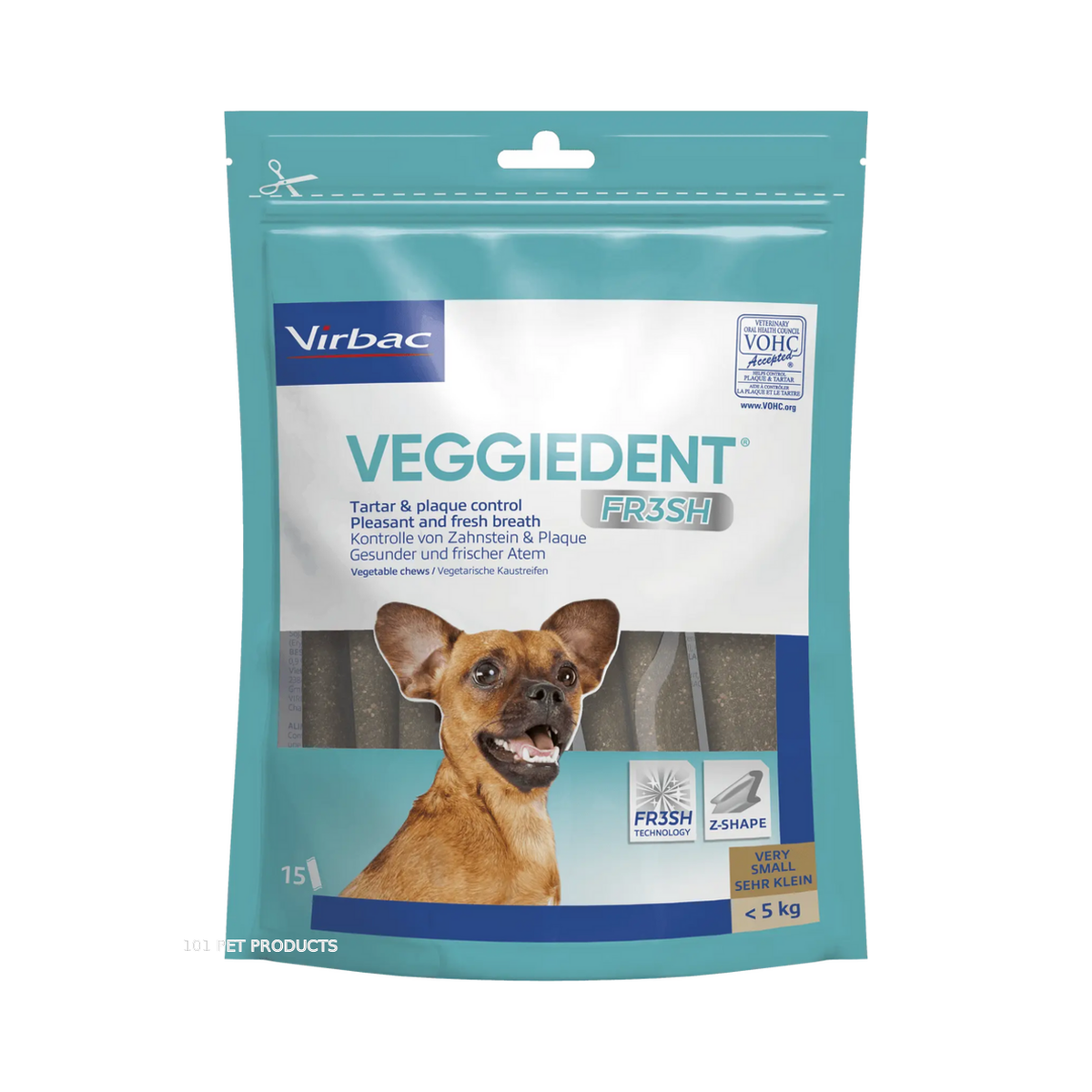 Virbac C.E.T. VeggieDent FR3SH Chews X-Small (15 Pack)