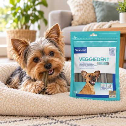 Virbac C.E.T. VeggieDent FR3SH Chews X-Small (15 Pack) lifestyle image