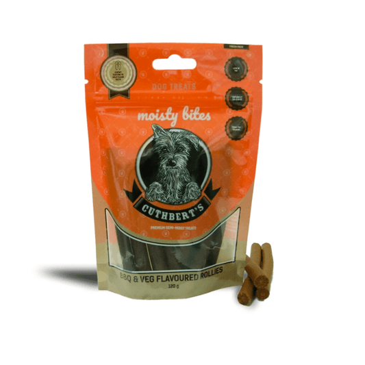 Cuthberts Moisty Bites - BBQ & VEG ROLLIES (120g/500g)