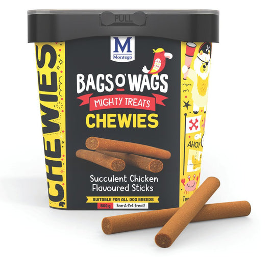 Montego Bags O' Wags Chewies - Succulent Chicken Flavoured Sticks (500g)