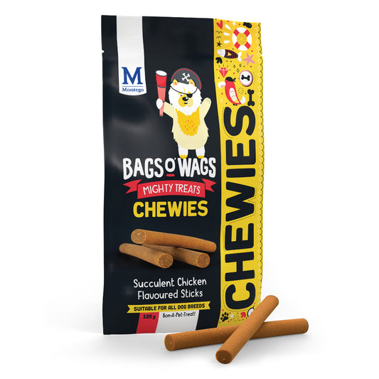 Montego Bags O' Wags Chewies - Succulent Chicken Flavoured Sticks (120g)