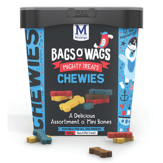 Montego Bags O' Wags Chewies - Delicious Assortment o' Mini Bones (500g)