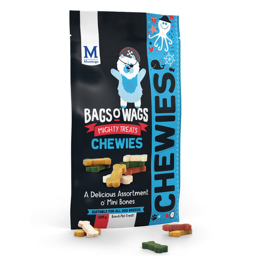 Montego Bags O' Wags Chewies - Delicious Assortment o' Mini Bones(120g)