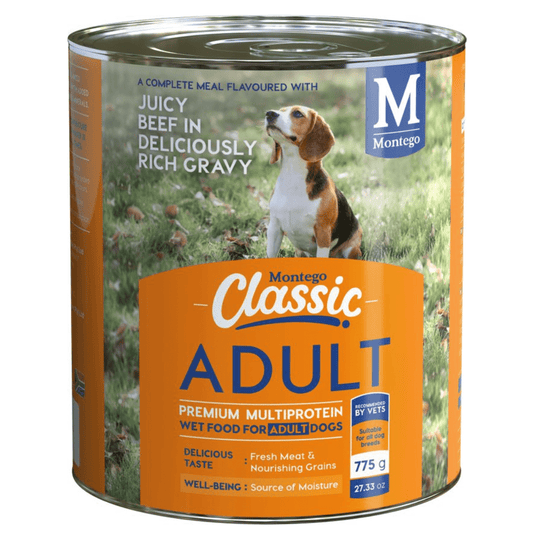 Montego Classic Dog Wet Food - Adult Dogs - Beef and Gravy 775g