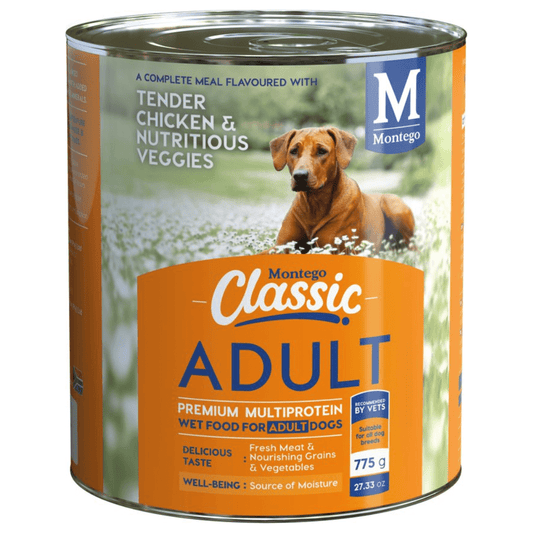 Montego Classic Dog Wet Food - Adult Dogs - Chicken and Veggies 775g