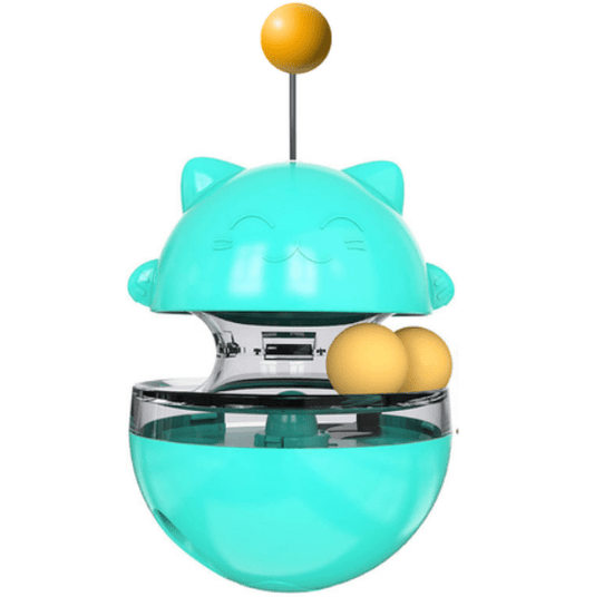 Kitty Spinning Food Dispenser Ball - Interactive Cat Toy